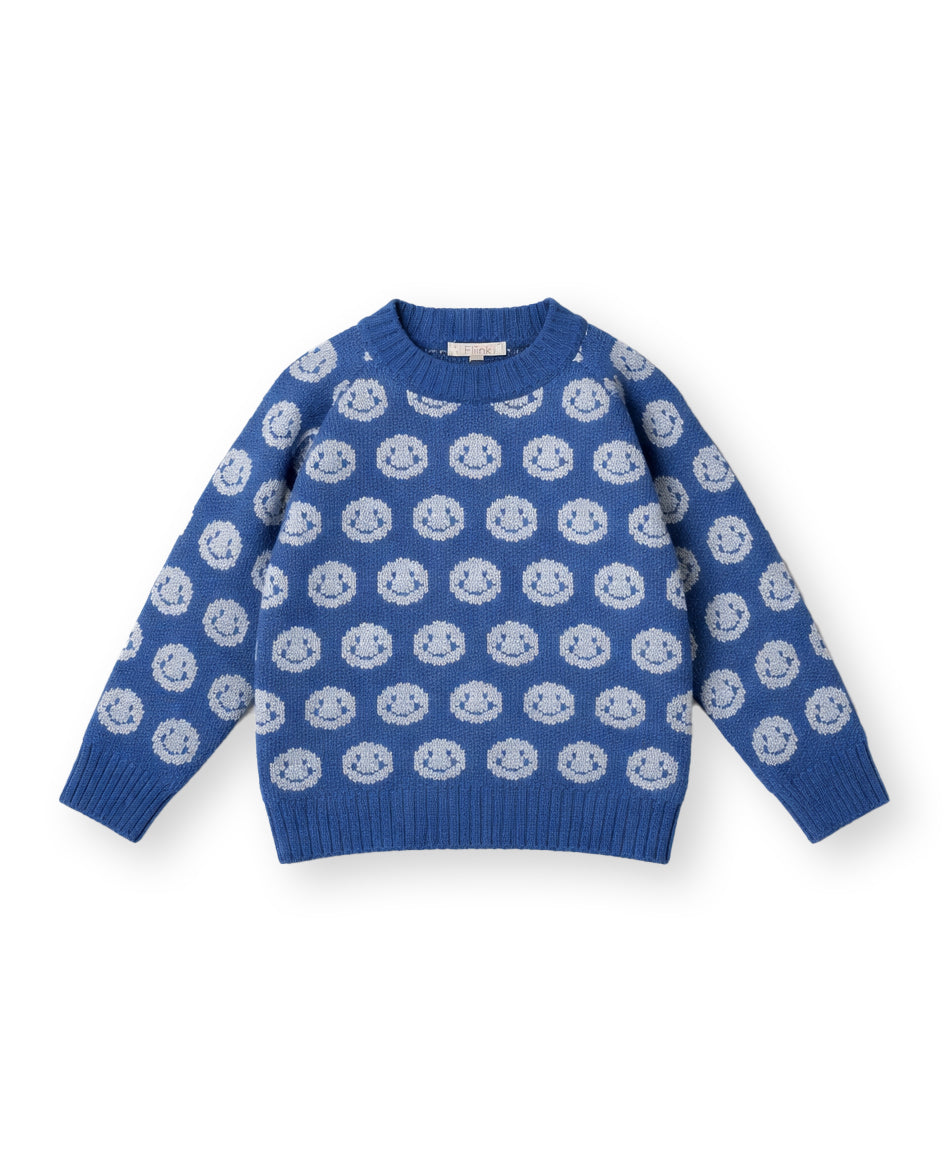 Bon Cashmere Emoji Pullover – Insignia Blue