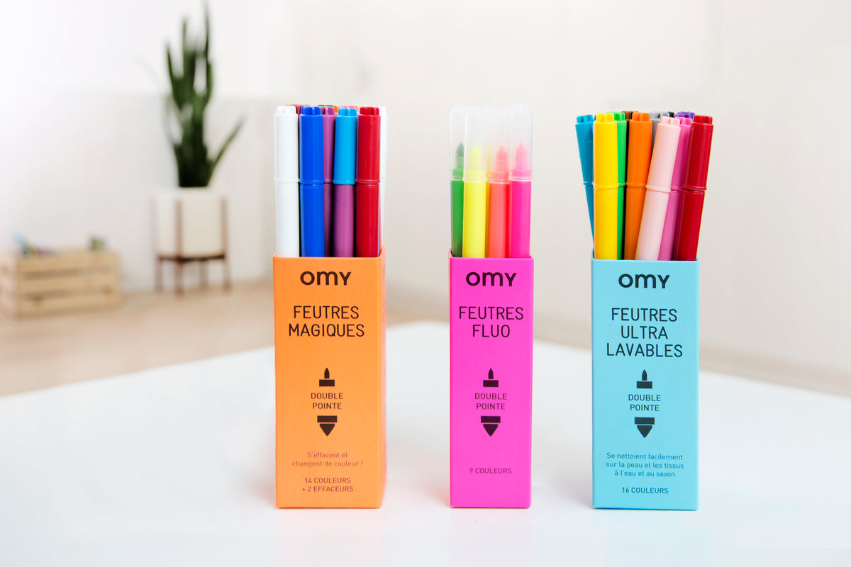OMY Extra uitwasbare stiften – set van 16