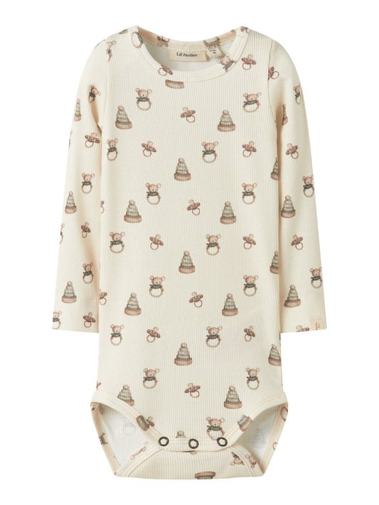 NBNGAVO lange mouw slim fit body wit