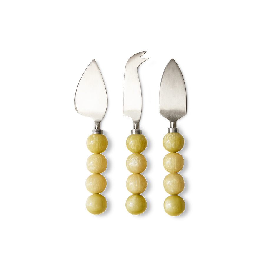 Cheese knives, lemon (set of 3)