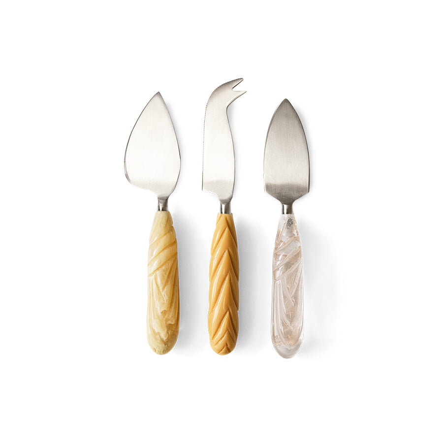 Cheese knives, cream (set of 3)