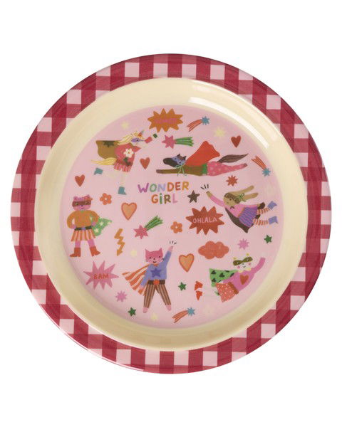 Melamine Kids Lunch Plate with Hero Print - P