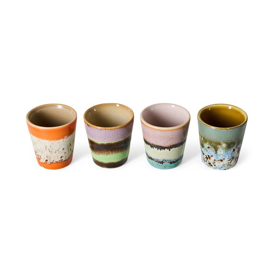 70s ceramics: ristretto mug, nostalgia (per stuk)