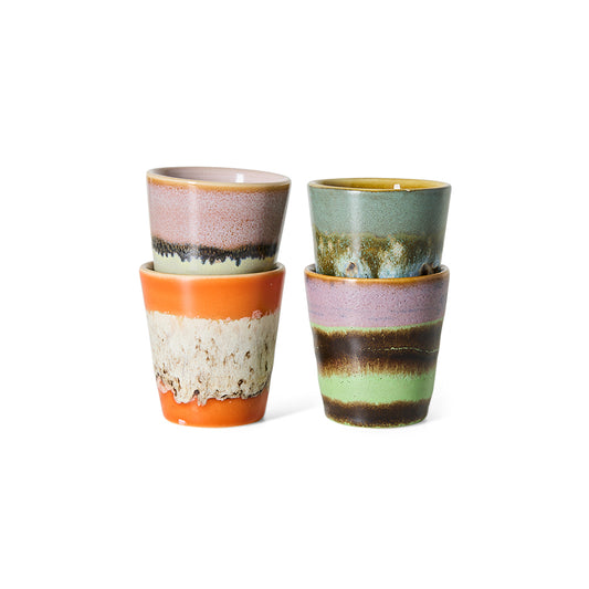 70s ceramics: ristretto mug, nostalgia (per stuk)