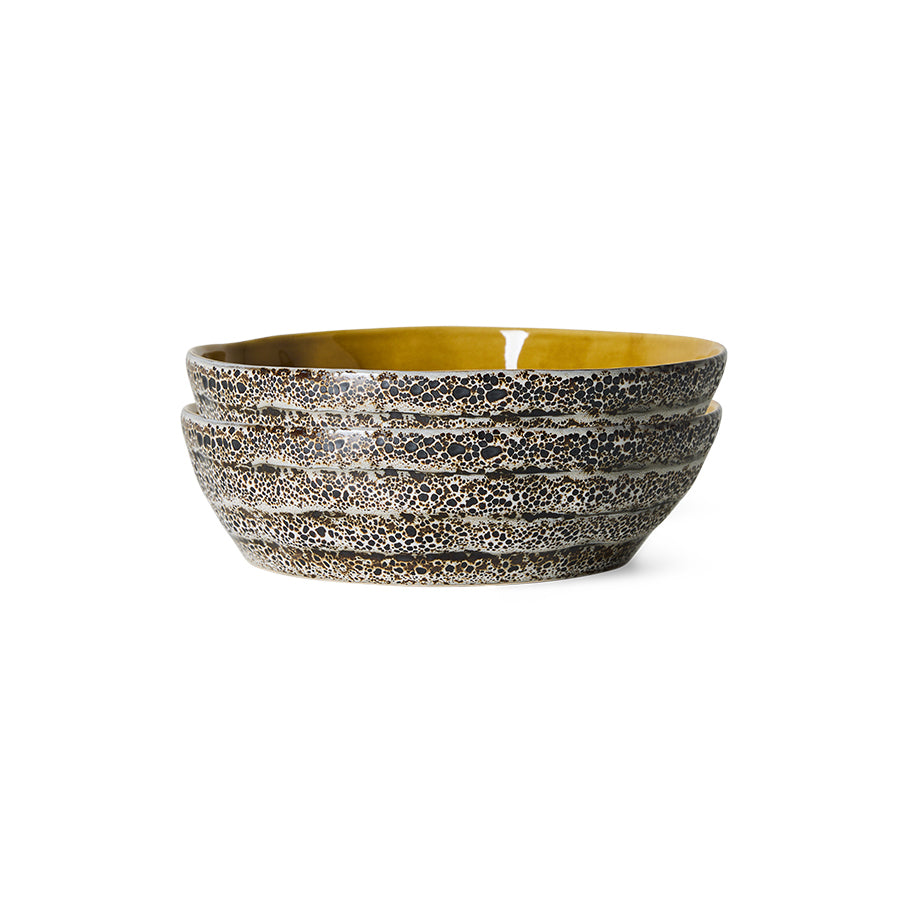 70s ceramics: pasta bowl (per stuk)