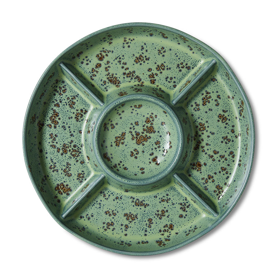 70s ceramics: snack plateau, minty