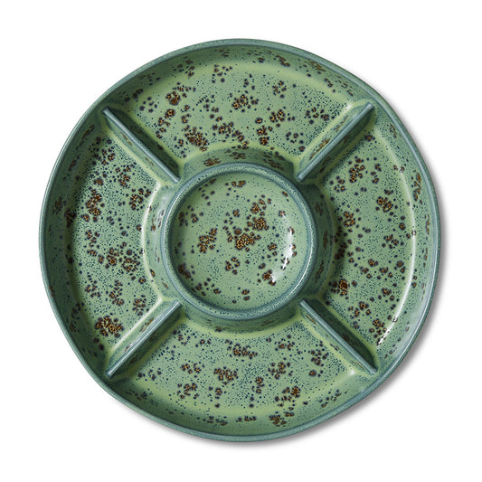 70s ceramics: snack plateau, minty