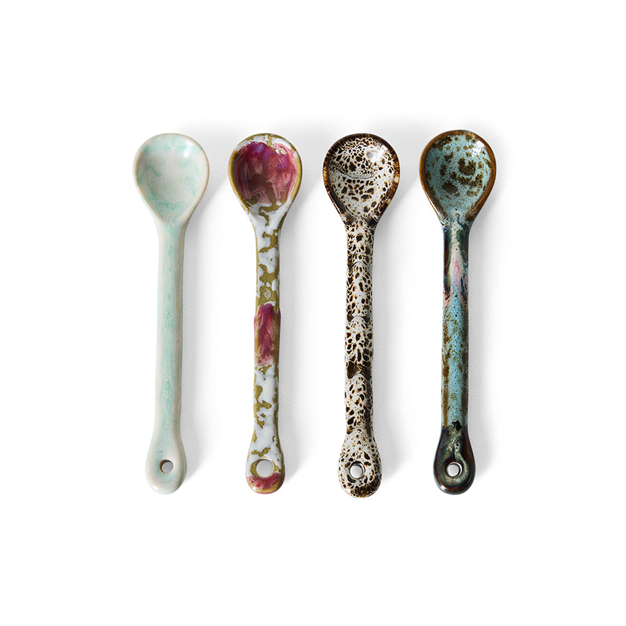 70s ceramics: spoons M, marine (set of 4)