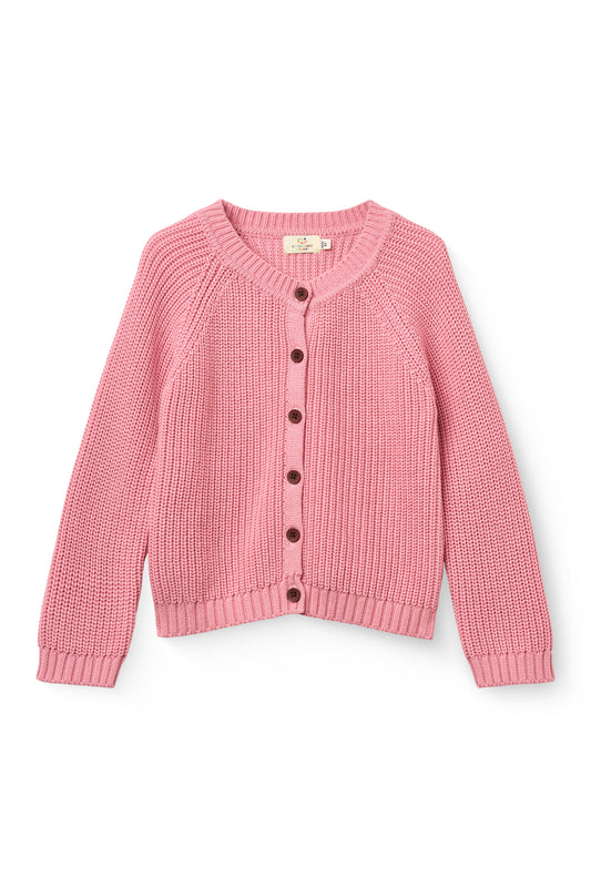 Gebreid Klassiek Ribvest Blossom Pink