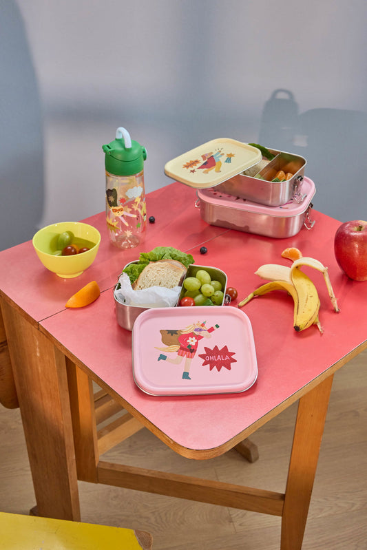 Plastic Kids Drinking Bottle with Hero Print Green