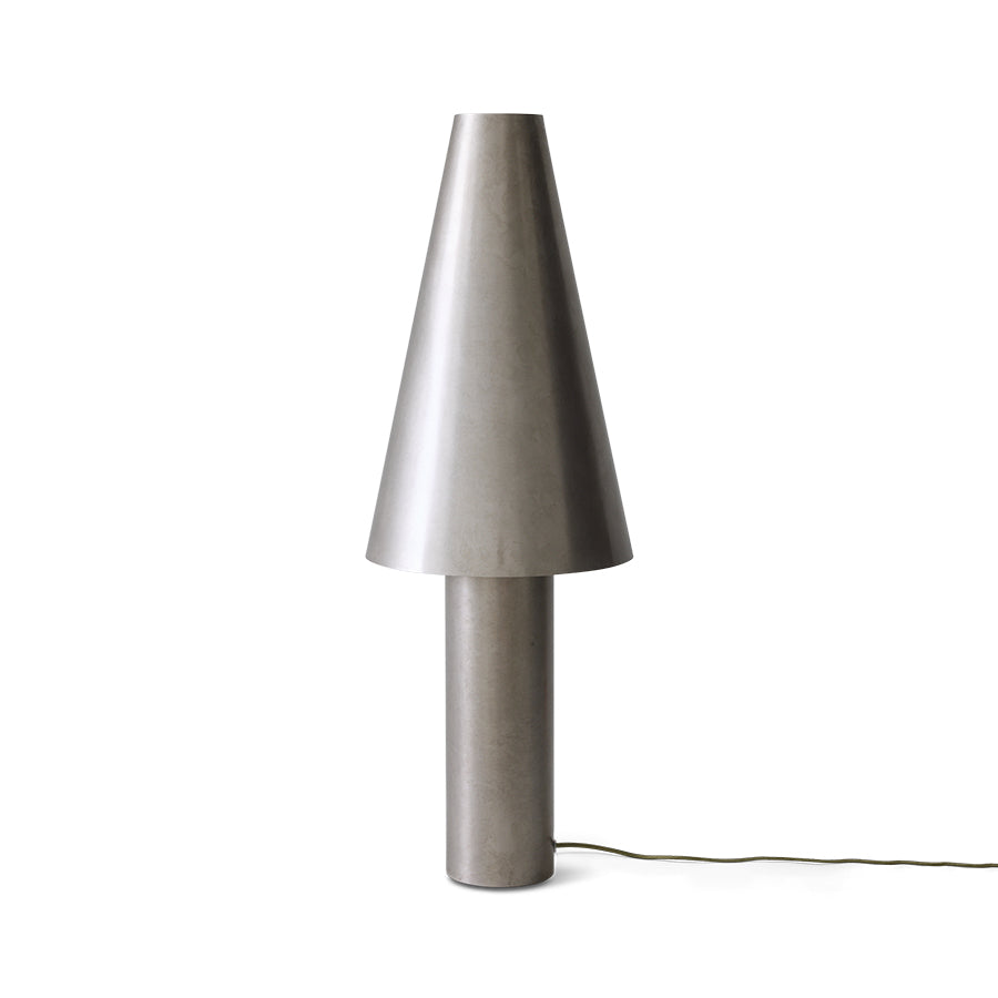 Metal cone table lamp