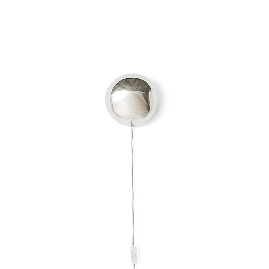 Orb wall lamp, chrome