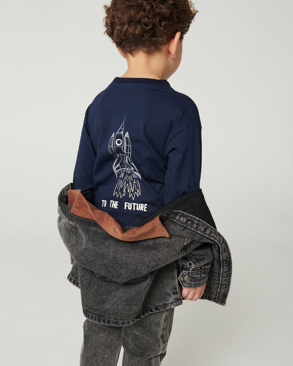 Longsleeve T-shirt met Raket print Navy