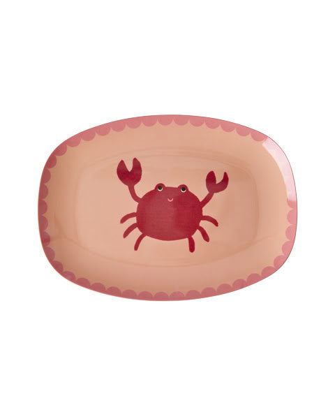 Rechthoekig Bord – Crab Print – Klein