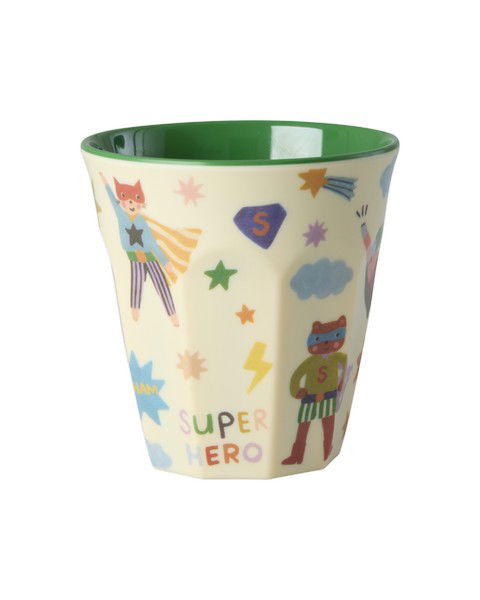 Melamine Cup with Hero Print - Medium - Green