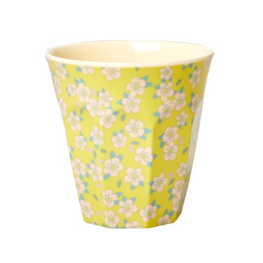 Melamine Beker met bloemenprint in 3 kleuren