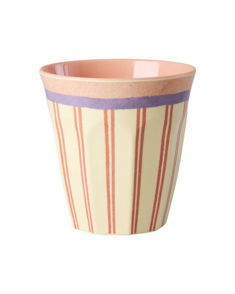 Melamine Cup with Stripey Love Print - Medium