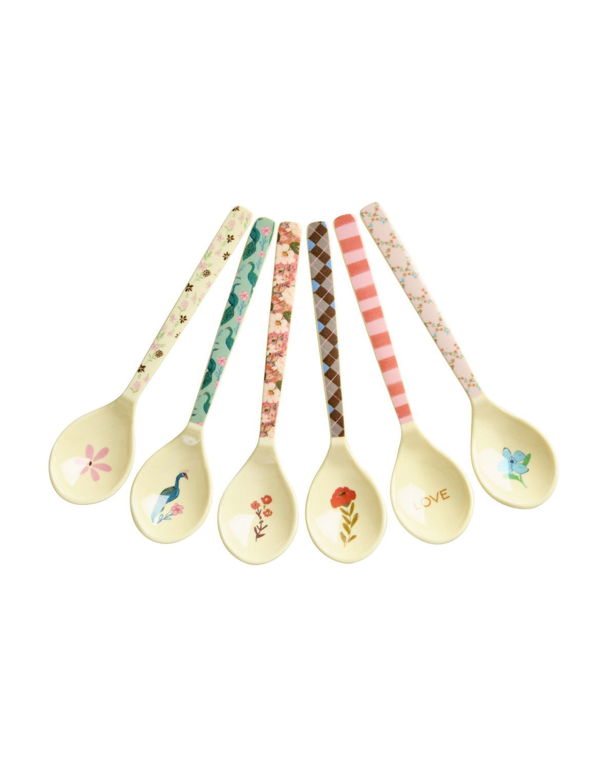 Melamine Theelepel in 6 varianten