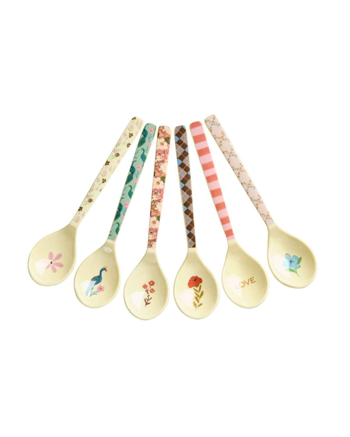 Melamine Theelepel in 6 varianten