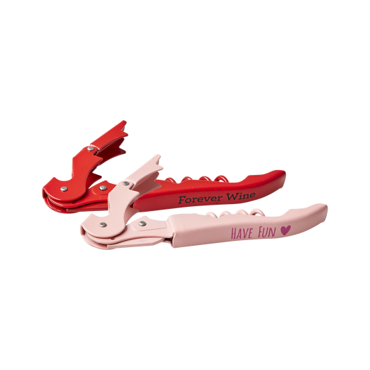 Metalen Kurkentrekker Roze/Rood