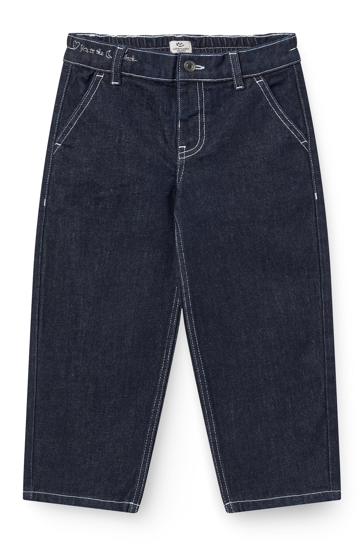 Organic Balloon Jeans met Hartjes op Achterzakken