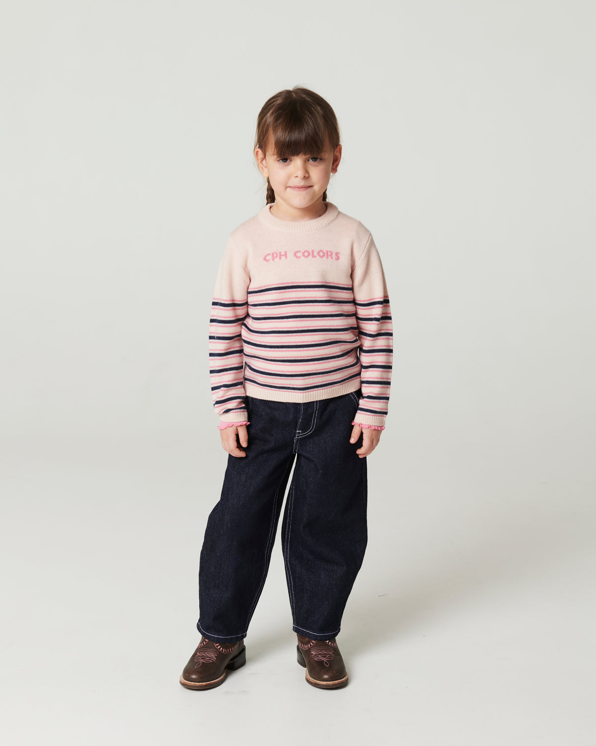 Organic Balloon Jeans met Hartjes op Achterzakken