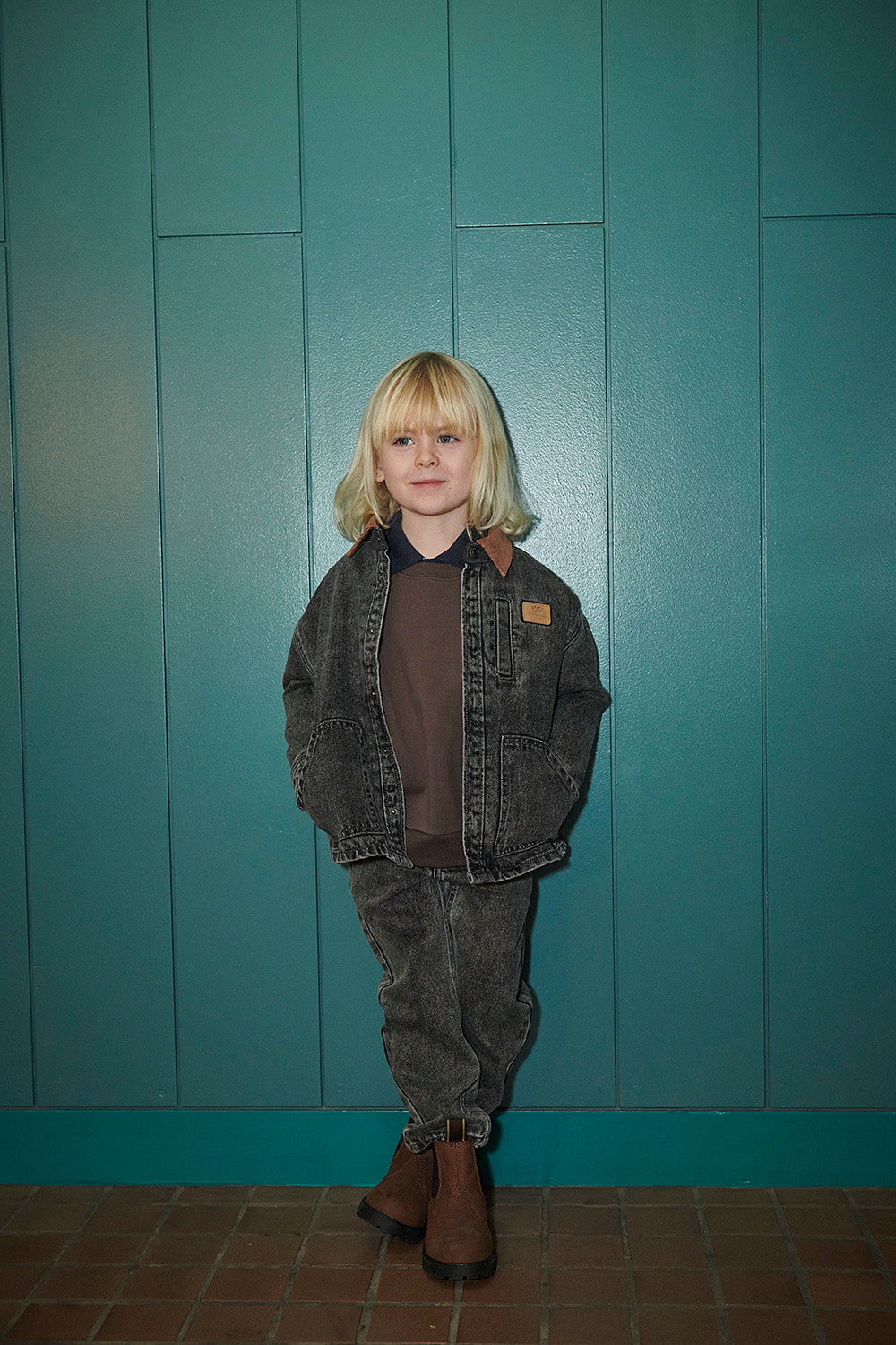 Organic Junior Jeans Regular Fit - Grijs en Blauw