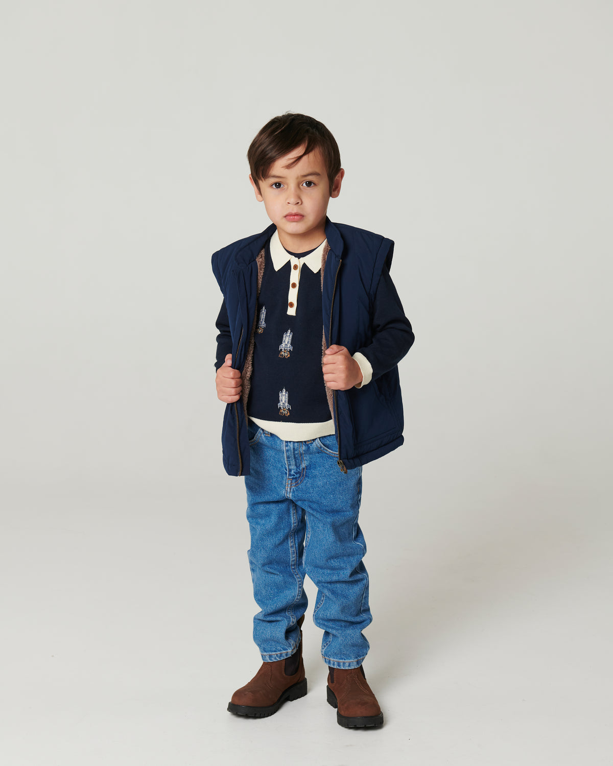 Organic Junior Jeans Regular Fit - Grijs en Blauw