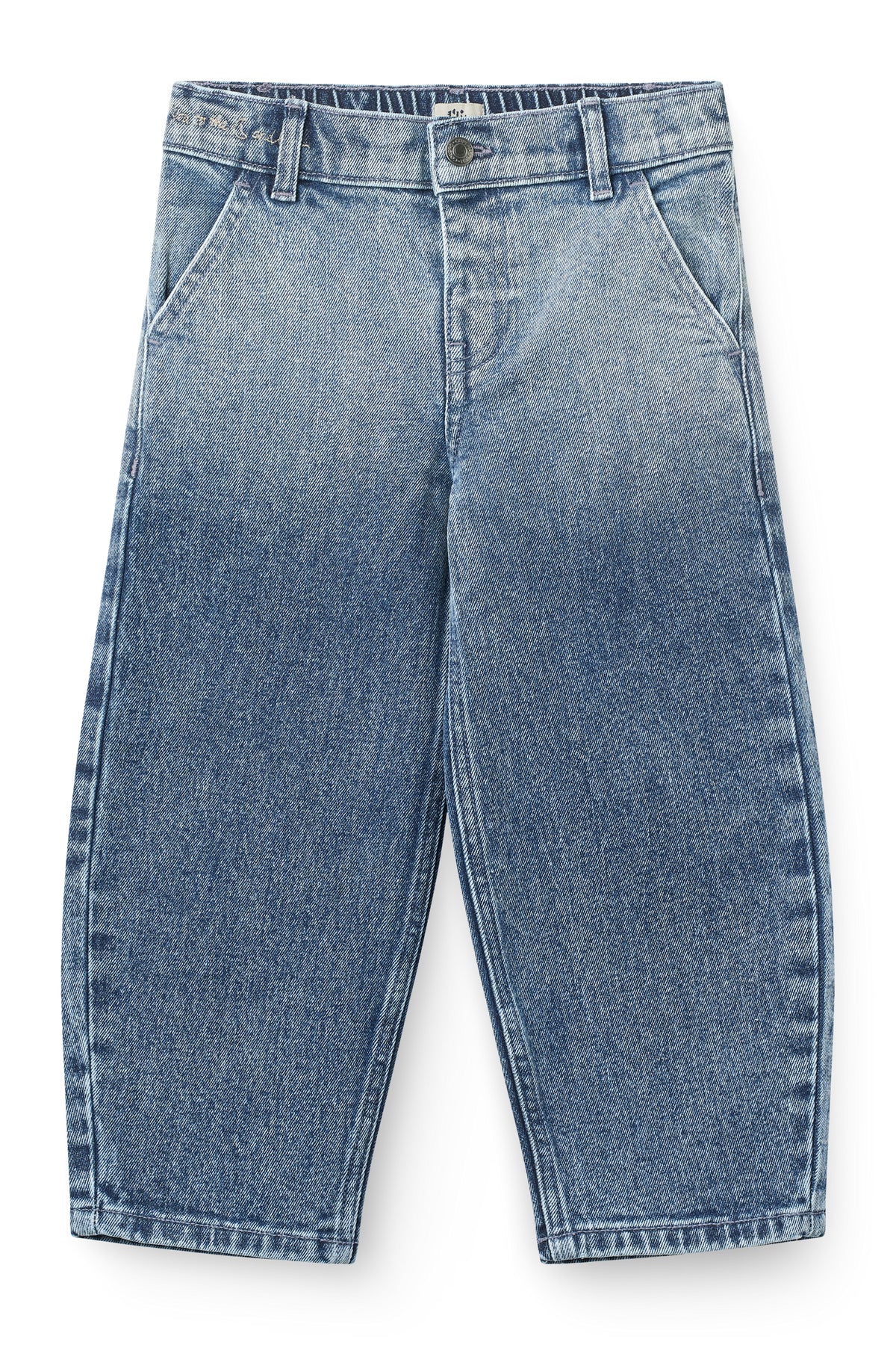 Organic Balloon Jeans met Hartjes op Achterzakken