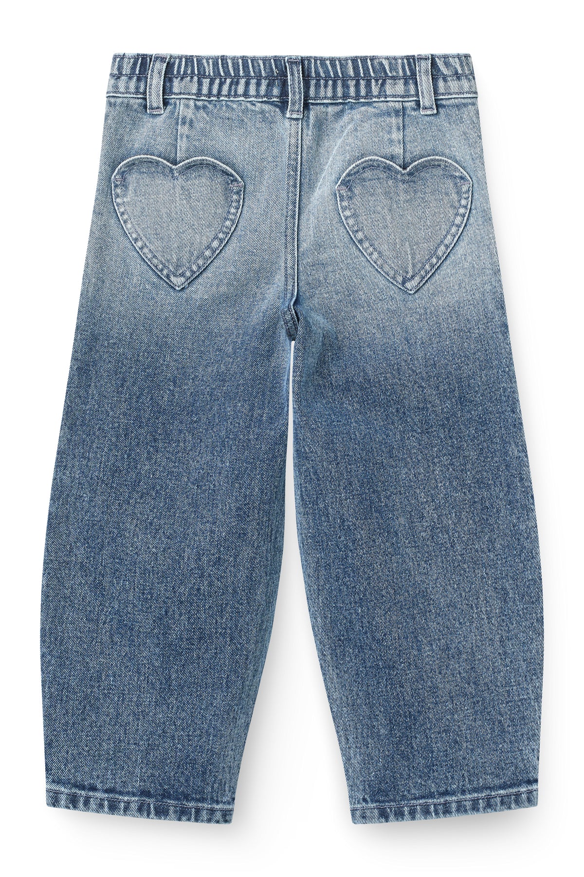 Organic Balloon Jeans met Hartjes op Achterzakken