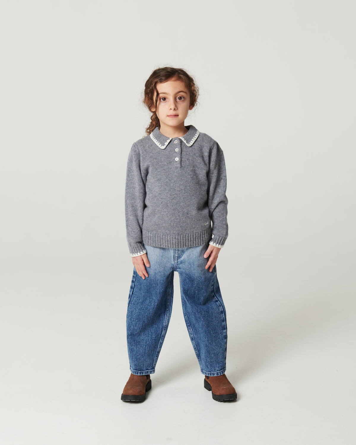 Organic Balloon Jeans met Hartjes op Achterzakken