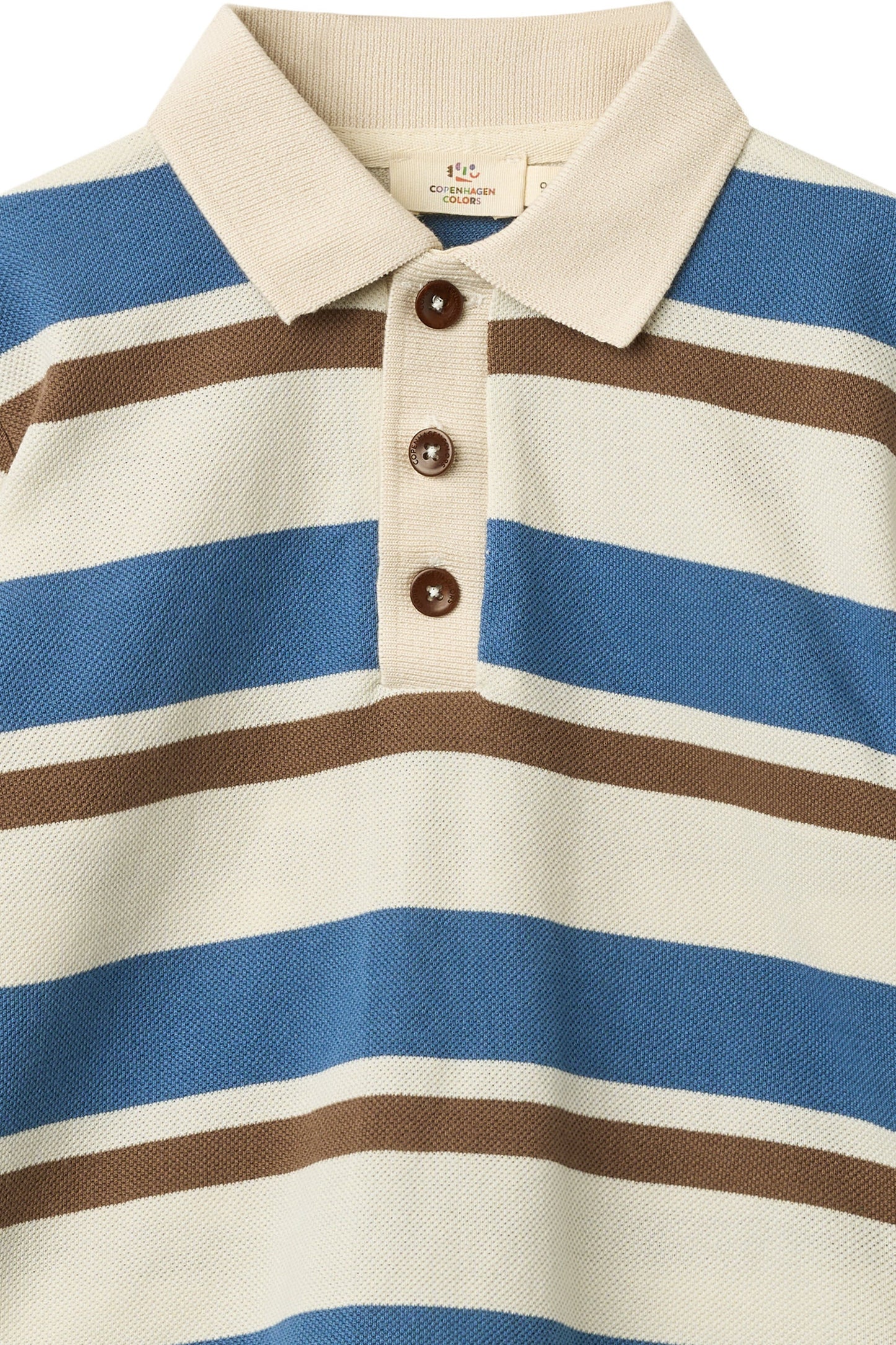 Gestreepte Piqué Polo met Lange Mouw