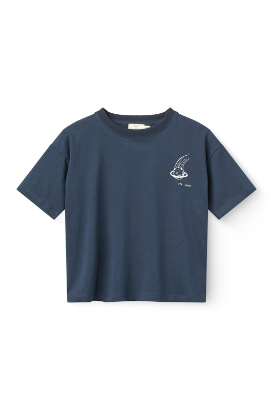 T-shirt met Print Navy