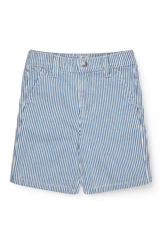 Y/D Gestreepte Twill Shorts
