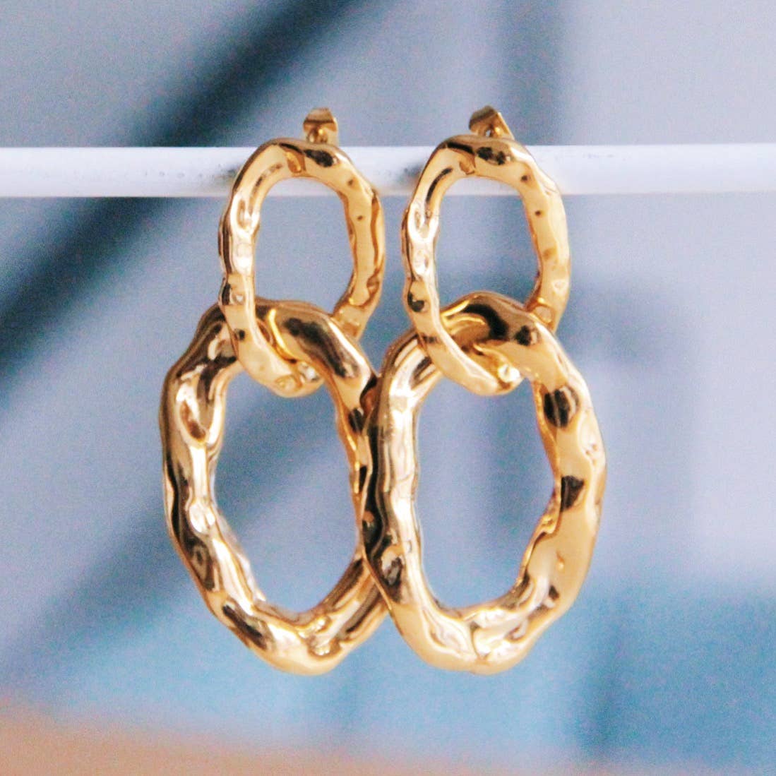 Statement oorbellen met schakels
