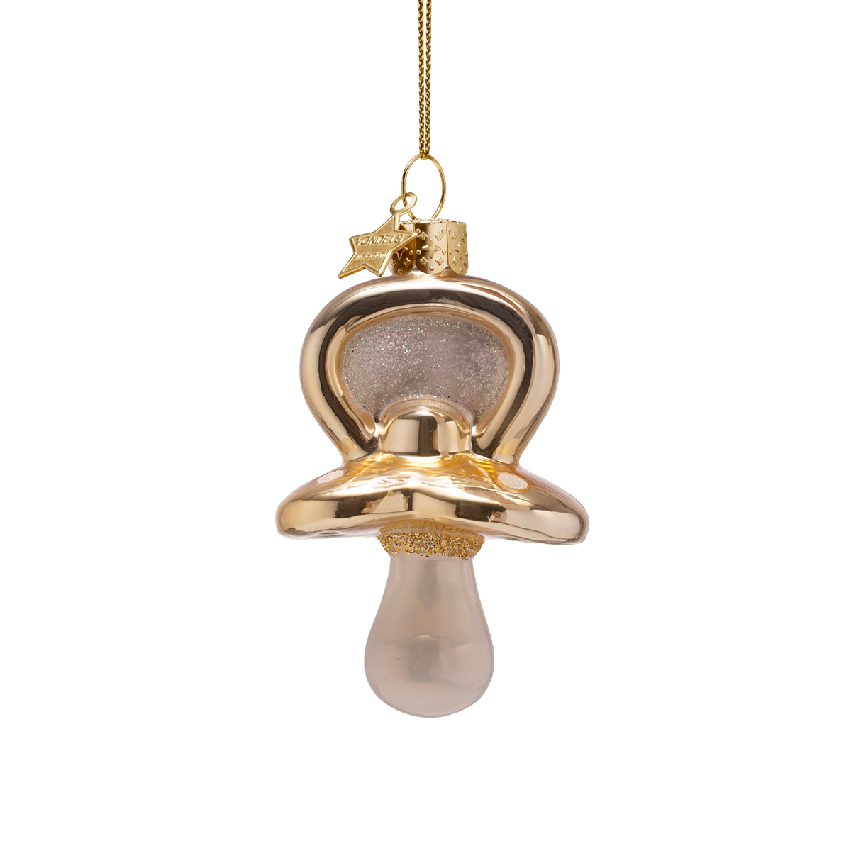 Vondels Kerstbal Speentje – Goud – Glas – 8 cm