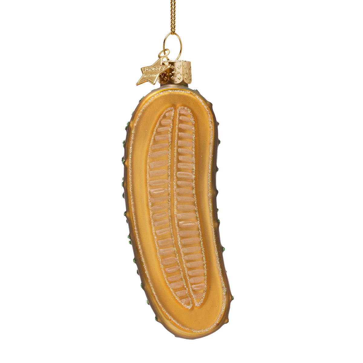 Vondels Kerstbal Augurk – Glas – 10,5 cm