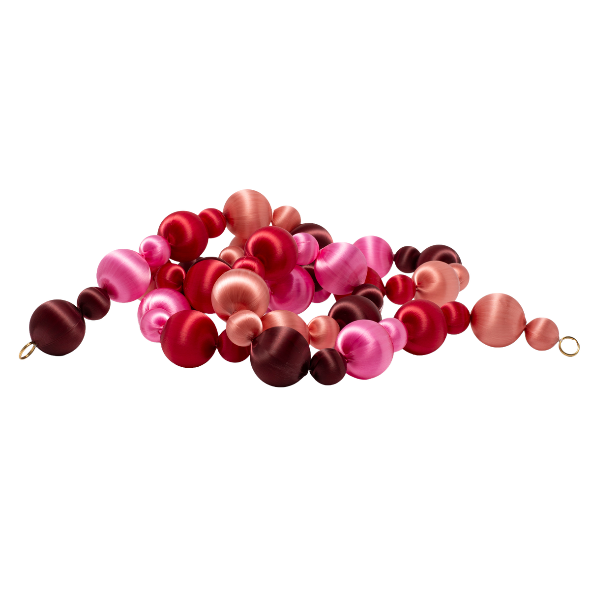 Vondels Kerstslinger Bordeaux/Roze/Rood/Perzik – 180 cm – in Cadeaudoos