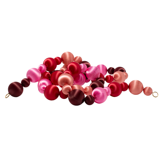 Vondels Kerstslinger Bordeaux/Roze/Rood/Perzik – 180 cm – in Cadeaudoos