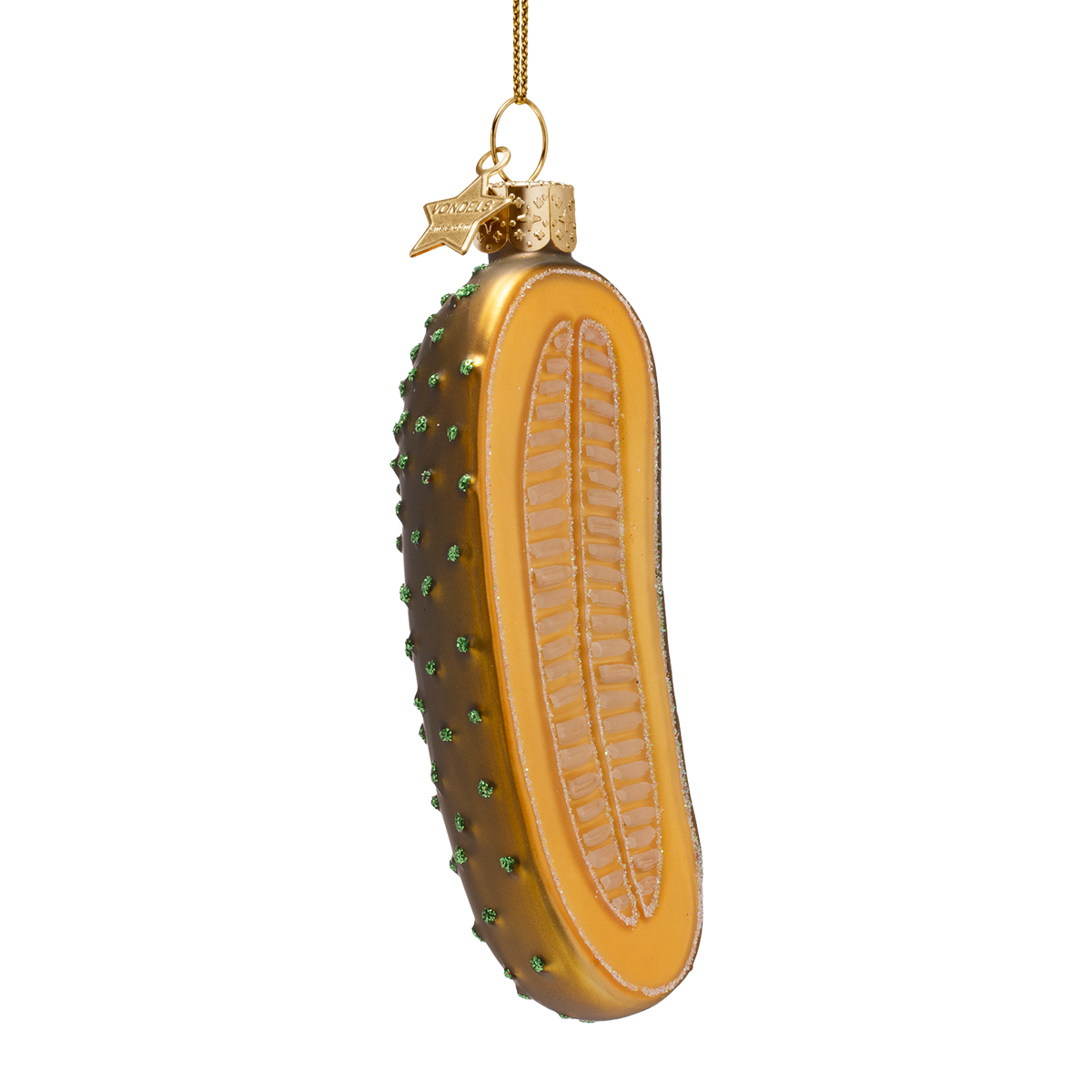 Vondels Kerstbal Augurk – Glas – 10,5 cm