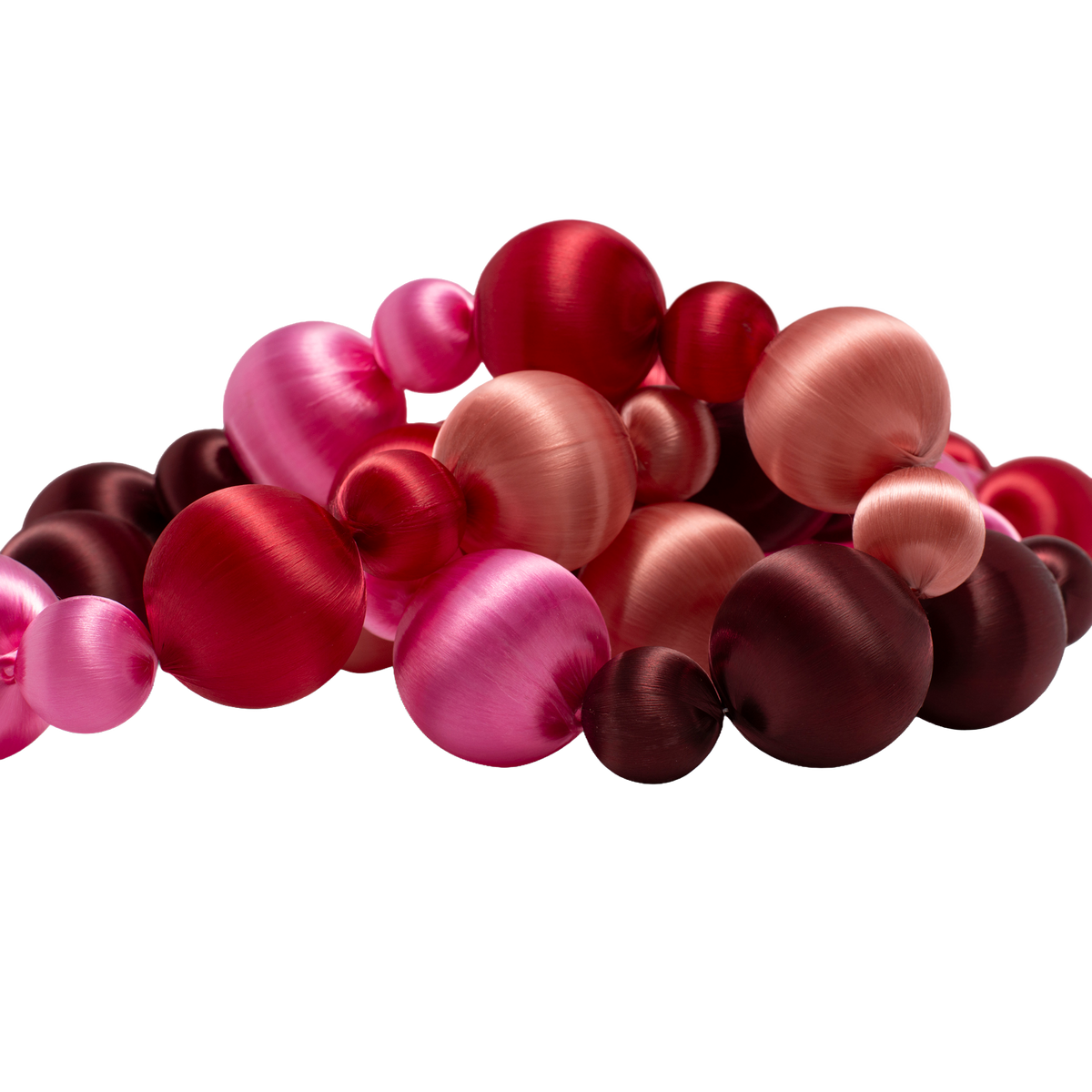 Vondels Kerstslinger Bordeaux/Roze/Rood/Perzik – 180 cm – in Cadeaudoos
