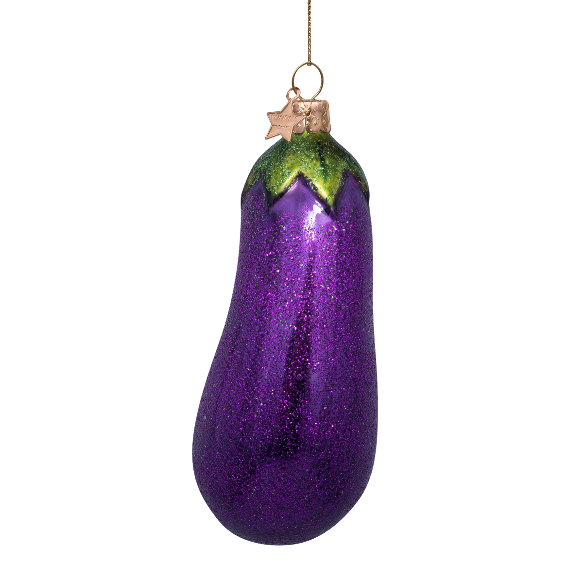 Vondels Kerstbal Aubergine – Paars – Glas – 11 cm