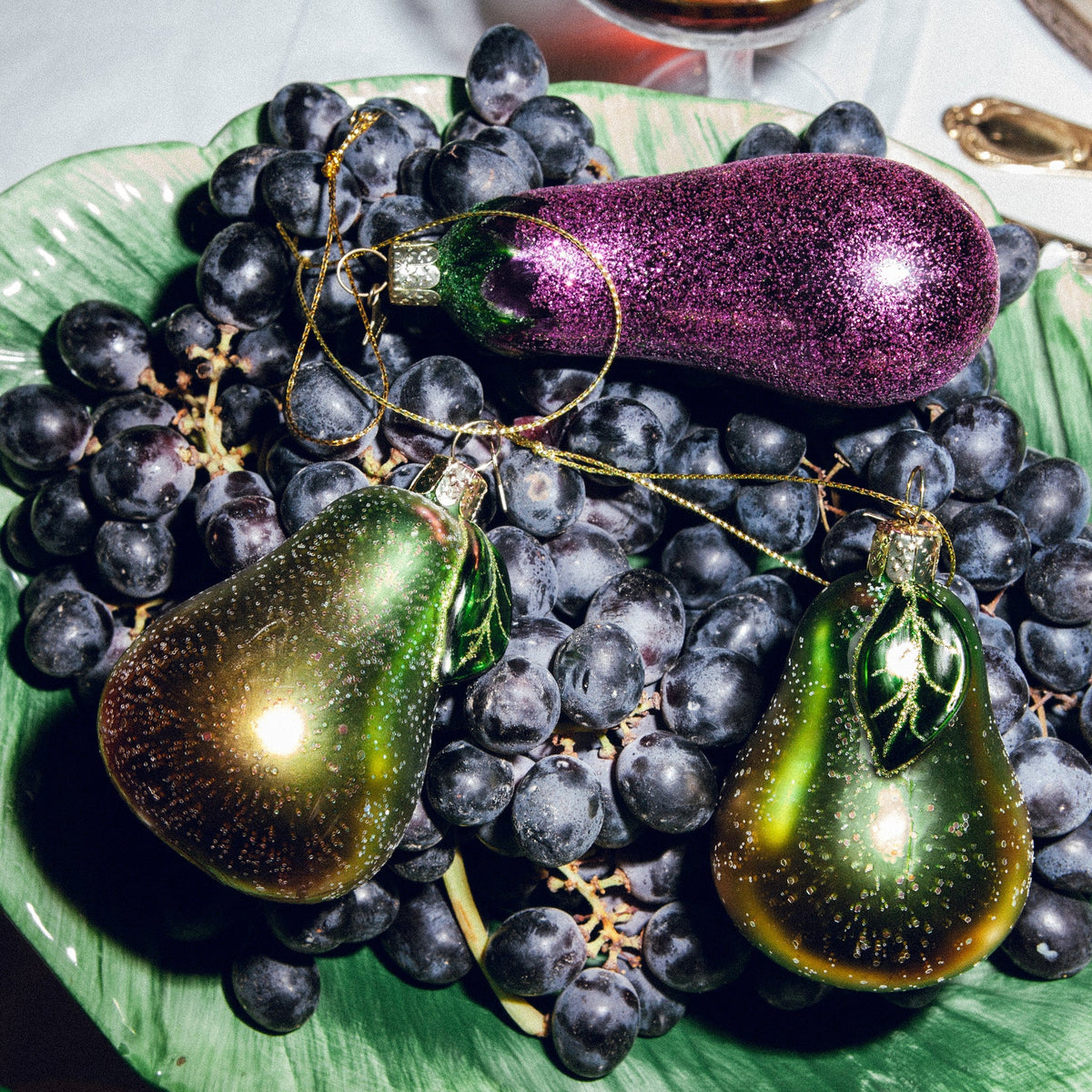 Vondels Kerstbal Aubergine – Paars – Glas – 11 cm