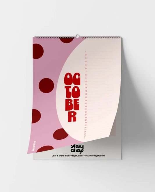 Birthday Calendar Polka dot
